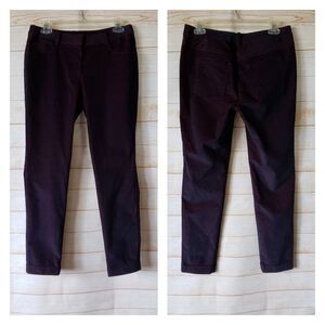 Rebecca Minkoff Corduroy Two Tone Straight Leg Pants Women's Purple